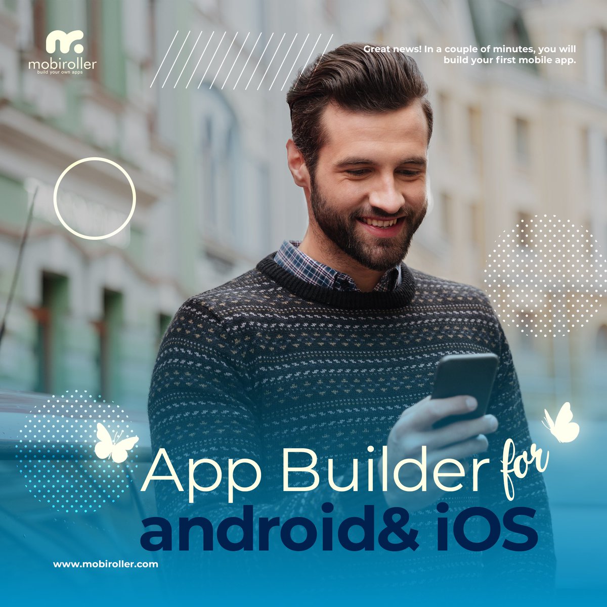 mobiroller's tweet image. Great news! In a couple of minutes, you will build your first mobile app.
#nocode #nocodeapps #buildapps