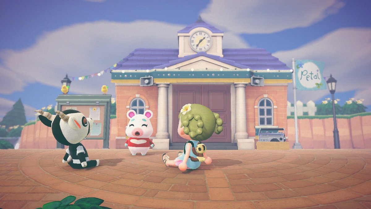 天使様(おもちの姿)のありがたいお歌を拝聴しております。もちもち。
#あつ森 
#ペタル島ログ
#ゆきみ