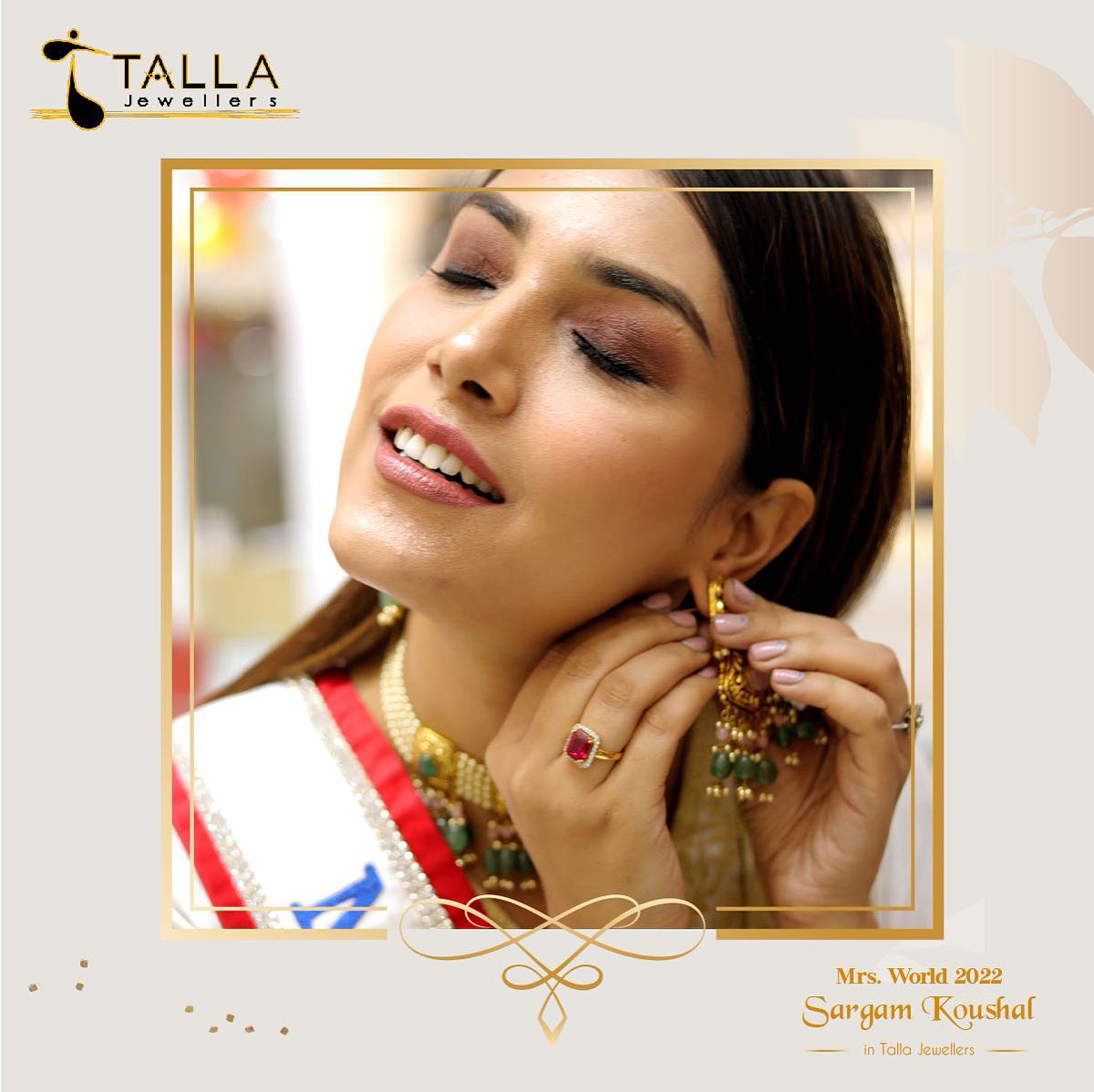 We invited Mrs. World 2022, Sargam Koushal, to our Janipur store and were completely in awe! She tried on a few of our exquisite jewellery pieces and looked stunning.

#TallaJewellers #GoldJewellery #JewellersInJammu #MrsWorld2022 #SargamKoushal #SargamKoushalXTallaJewellers