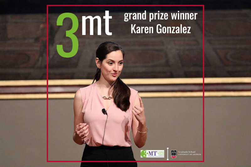 UGAGradSchool's tweet image. Congratulations to the winners of the 12th Annual 3mt Competition! Every participant brought their best, and we appreciate everyone's hard work. Read more about the winners at the link below.

grad.uga.edu/12th-annual-ug… 

#Committo #GradDawgs #GradStudies #UGA #UGAgraduateschool