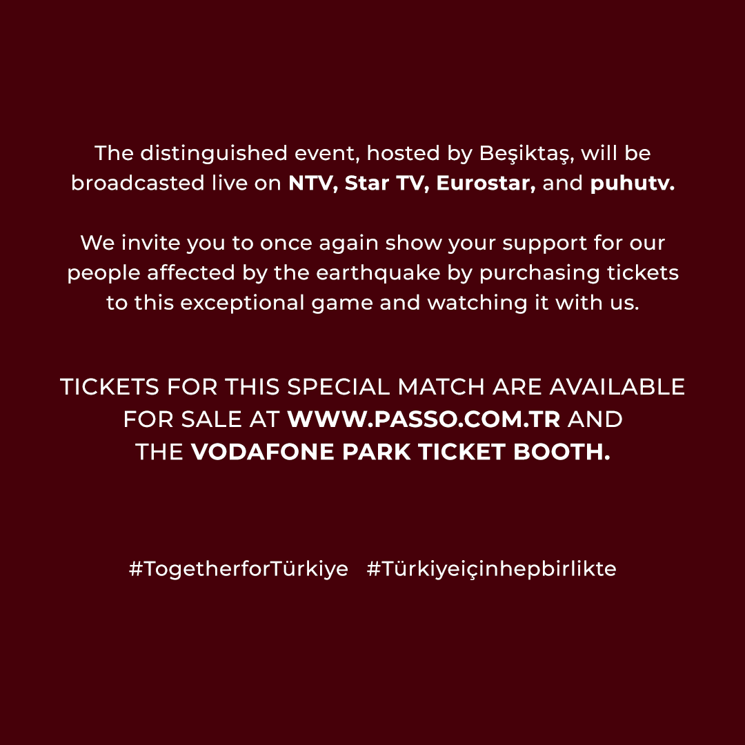 #TogetherforTürkiye #Türkiyeiçinhepbirlikte
@besiktas <a href="/Atleti/">Atlético de Madrid</a>