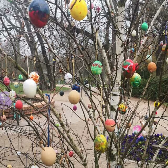 GermanyinMumbai's tweet photo. #PostcardFromGermany Our German diplomats share some pictures of Easter celebrations in Germany 🇩🇪
🐰 The tradition in Germany to decorate branches of trees and bushes with eggs for #Easter is centuries old. 🙂
#HappyEaster https://t.co/hd2VOPkAl4