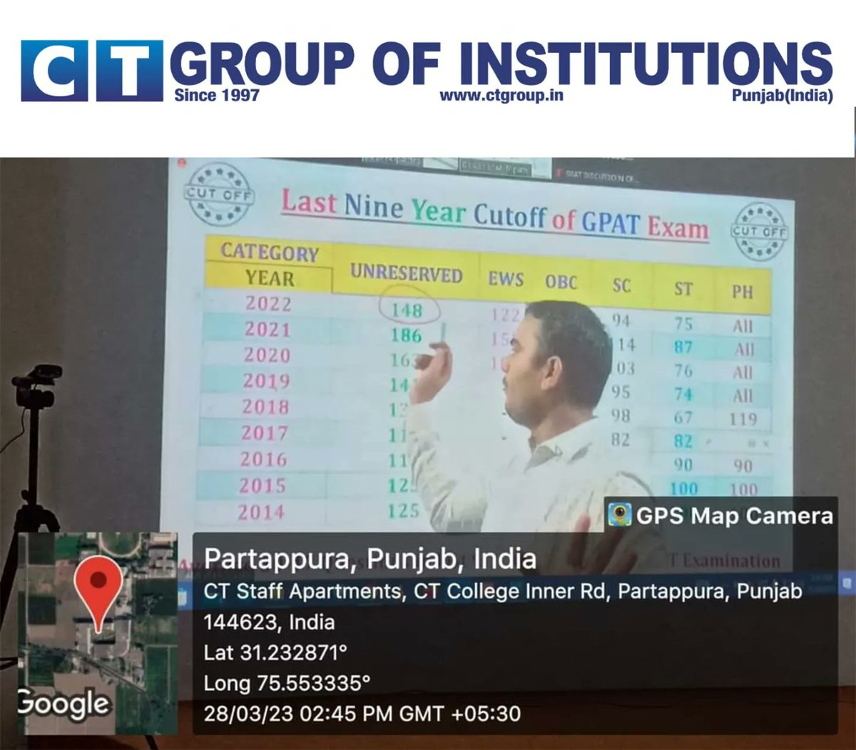 CTGroupshahpur's tweet photo. CT College of Pharmacy organized a webinar in coordination with GDC Private Limited for GPAT aspirants from the pre-final and final years of Pharmacy.

#ctgroup #shahpur #bestcollege #jalandhar #punjab #saga   #festevent #ctshahpur #ctevent #jalandharpunjab #bestplace  #ctcp https://t.co/OdJnQoANQi