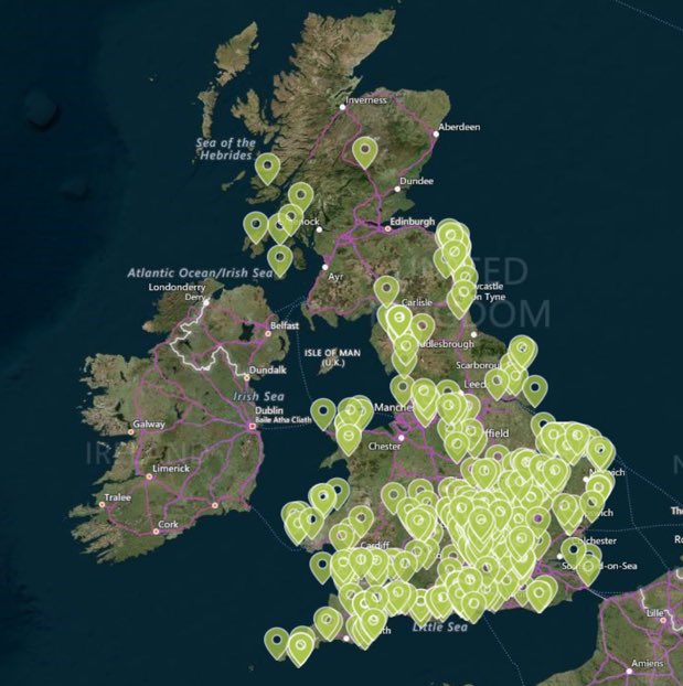NickMarriner1's tweet photo. Mini milestone earlier entering my 3,000th #completelist on @BirdTrack map looking pretty condensed but 1,035 lists on my 5 @bbowt & @RiverThameCT local survey sites. Trying hard not to spend all afternoon getting lost in looking back through records 😲😲🤣🤣 https://t.co/ygwQ8lhRwL