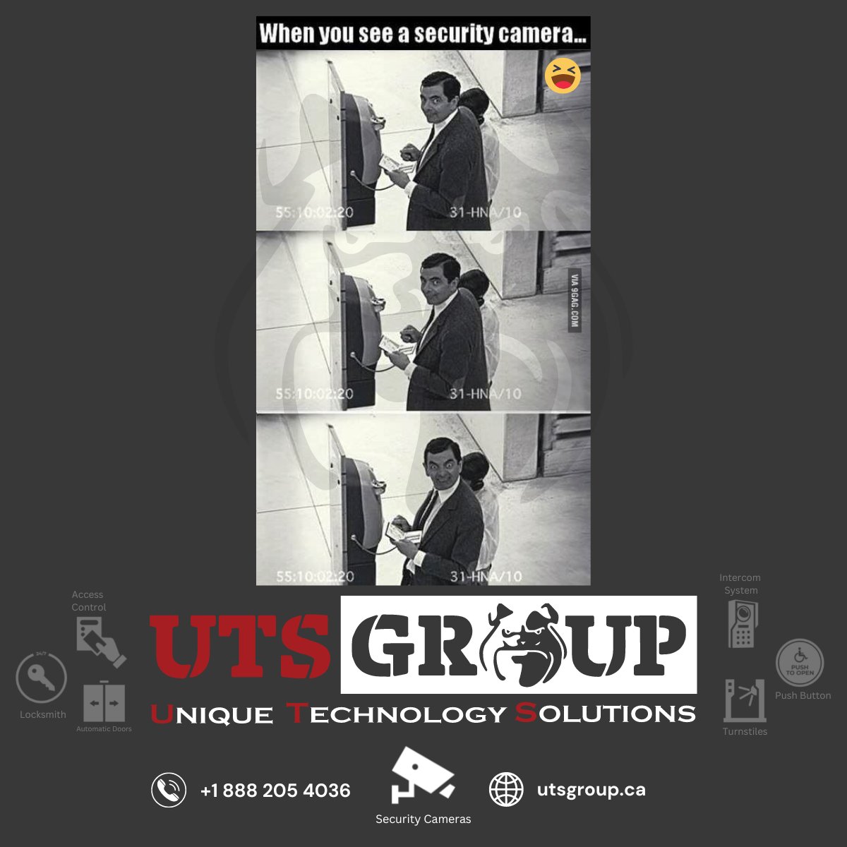 utsgroupca's tweet photo. Experience the Ultimate Surveillance Solution with UTS Group Security Solutions 💻🔒

Learn more about our security solutions, visit our website ➡ Link in Bio ✨

#Security #MondayMotivation #technology #Memes #mrbean #utsgroupca https://t.co/rxgmQs9yAV