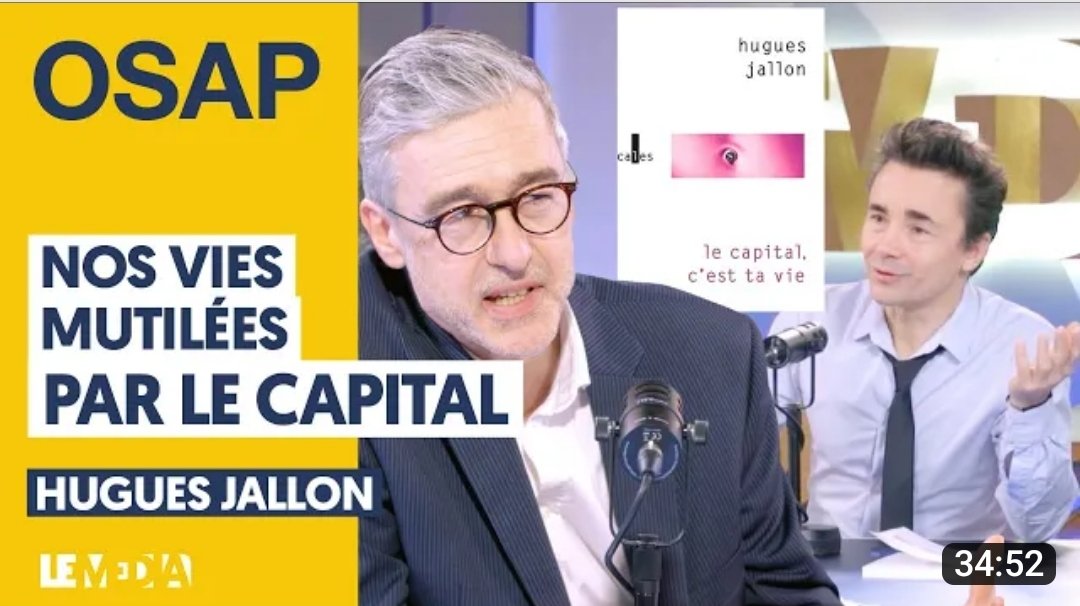 LeMediaTV's tweet photo. « L’empire de la valeur a fait de toi son esclave. Dans ce monde, tu es devenu ton propre bourreau ». Mais comment rétablir une vie souveraine ?
L'écrivain #HuguesJallon est l'invité de Julien Théry pour son sixième livre, « Le capital, c'est ta vie »
https://t.co/c9EyUxfBld https://t.co/JWQWTdBb2Z