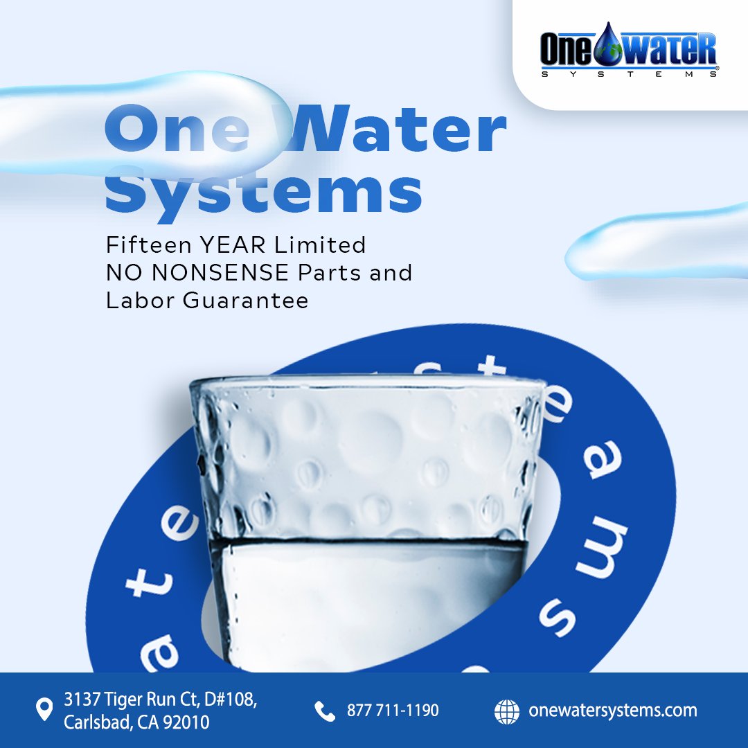 OneWaterSystems's tweet photo. Don't wait until it's too late to protect your home's water quality. With our 15-year guarantee, you can be confident that you're making a smart investment in your home's future.

Visit:https://t.co/4kuaVsso21

#onewatersystems #waterfilter #waterpurifier #waterpurification https://t.co/NHMkzZa42k