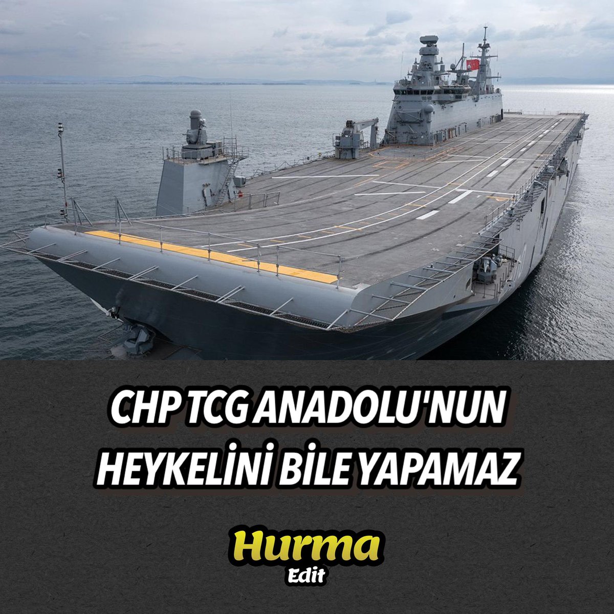 CHP, TCG Anadolu'nun heykelini bile yapamaz!