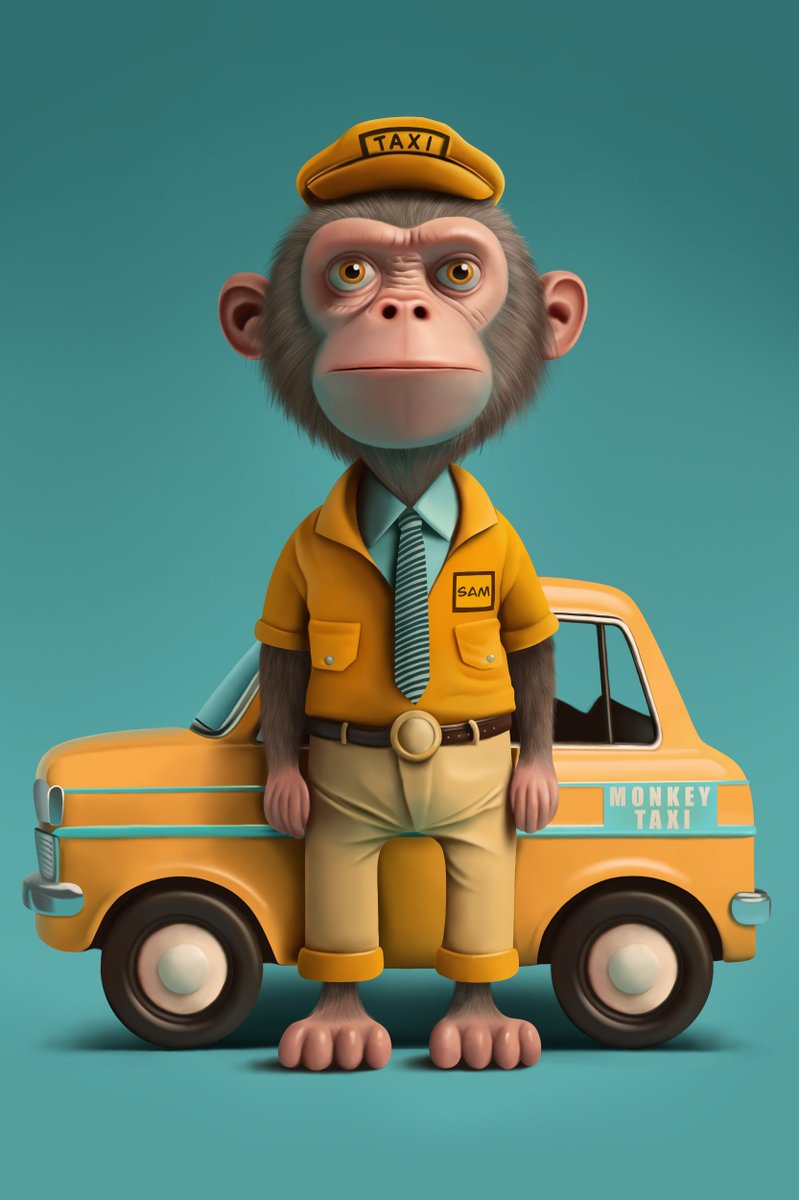 Meet Sam, the professional monkey taxi driver! #NFTs #NFTCommunity 

"Sam"
1/1
 0.03 $ETH
Available on OpenSea

opensea.io/assets/ethereu…