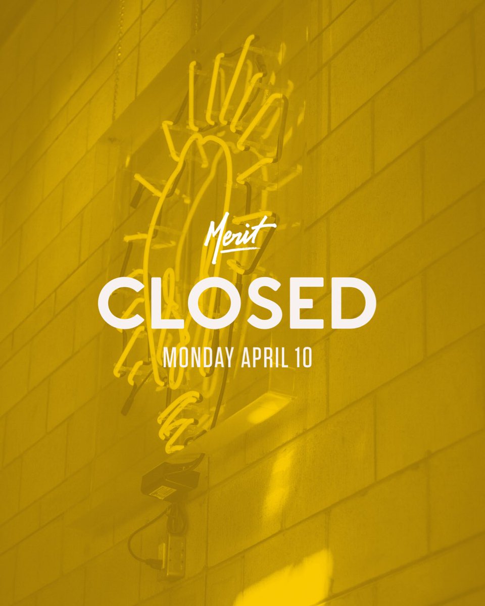 🗓️ CLOSED TODAY 🗓️⁣ The brewery is closed today, Monday April 10th and will be back open and serving up all your favourites Tuesday from 12pm to 11pm with the kitchen open ‘til 9pm!⁣ ⁣ #MERITBrewing #HamOnt #closed #holiday #Hamilton #MERITBeer