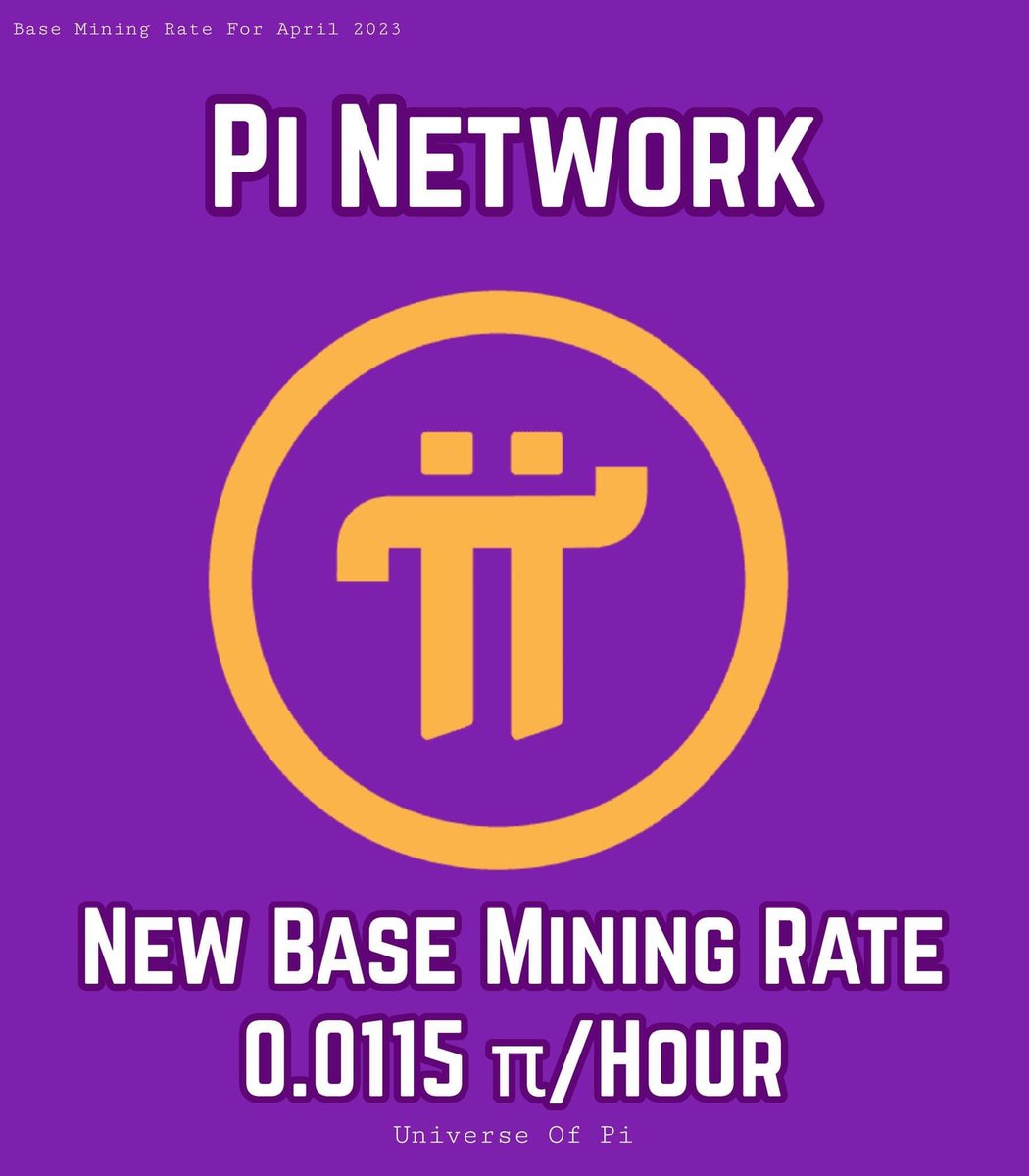 ThinkBigThinkPi's tweet photo. ❗️⚠️❗️Attention everyone, please note that the base mining rate has been reduced. 😵

Interestingly, in April 2022, the mining rate was 0.0201 Pi per hour. ✅🔥

#PiNetwork #pi #WhatIDoForPi #PiCommunity #pioneers #web3 #ValueYourPi https://t.co/NLJhzK0aHo