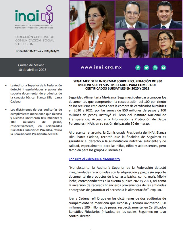 INAI On Twitter INAIalMomento Segalmex Debe Informar Sobre inai-on-twitter-inaialmomento-segalmex-debe-informar-sobre