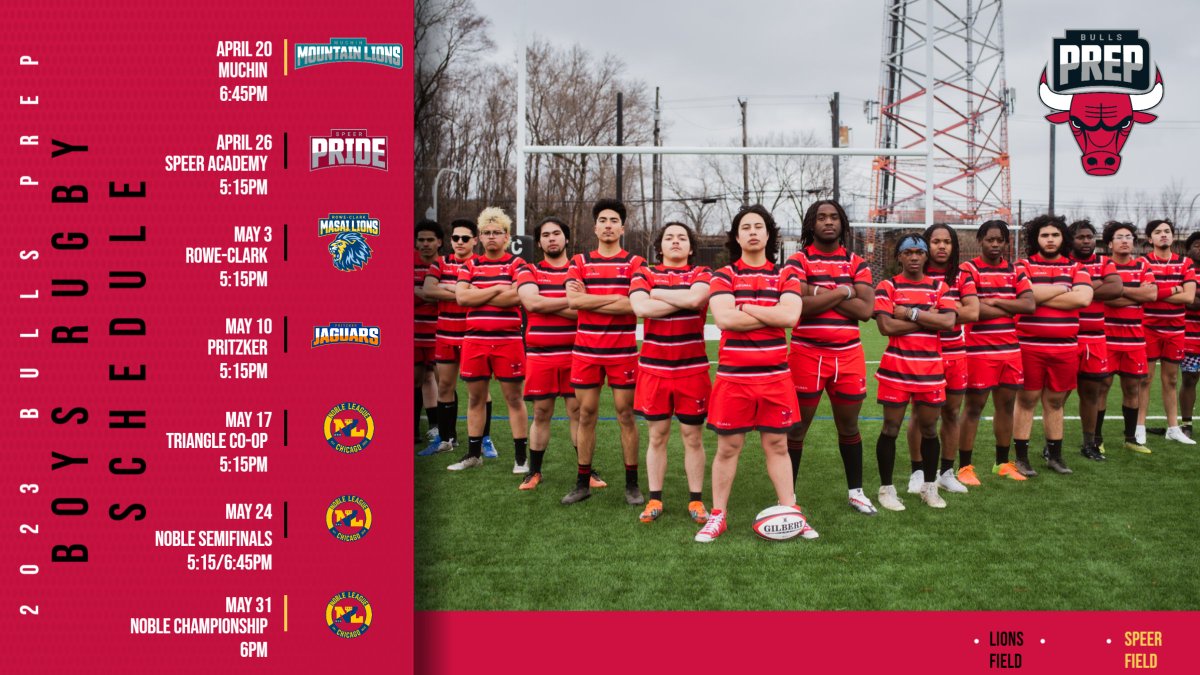 GoBullsPrep's tweet photo. Boys Rugby is ready!!! Are you?!  The 2023 Bulls Prep Boys Rugby Schedule is here.  Come check the team out as they look for their second straight appearance in the Noble League Championship!

@BeNobleLeague #WeOverMe https://t.co/cFPAq7TFWV