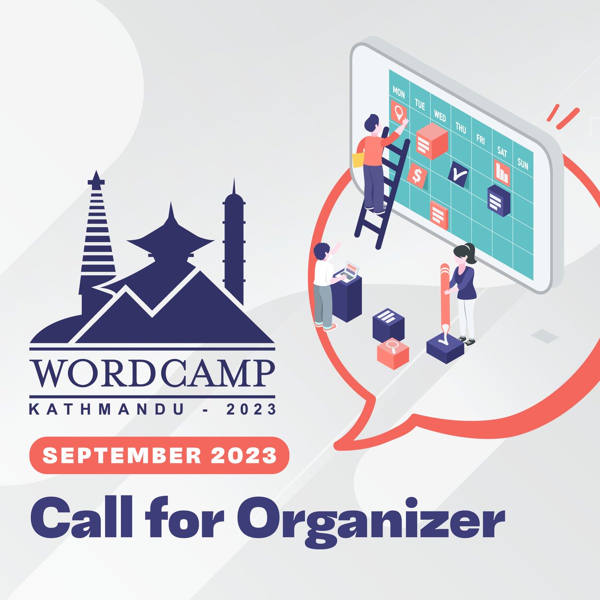 wpnepal's tweet photo. WordCamp Kathmandu 2023 is finally happening! We are calling for organizers to join us in making this event a huge success.
If you have a passion for WordPress and want to be a part of #WCKTM, apply now!
#WCKTM #CallforOrganizers
https://t.co/ZpkYYUMzGW
https://t.co/IEf9YljRTF https://t.co/vjHftl7st4