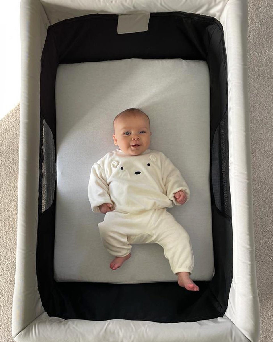 #BankHol cuteness. 🥺💕

🔎 Sleep&amp;Go Stone Travel Cot: ow.ly/OLhg50NC7S2

📸: @sophiedsharp 

#Micralite #travelcot #babyessentials