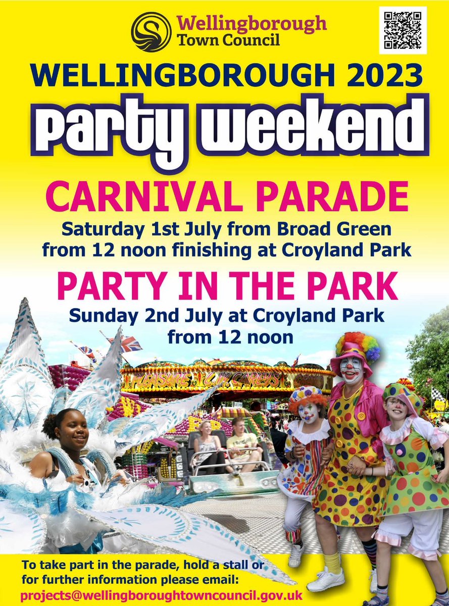 We are taking bookings for stalls at this year's Carnival and Party in the Park.  For more information and to download an application form visit wellingboroughtowncouncil.gov.uk/council_events…