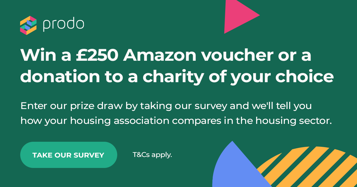 Prodo's tweet photo. Calling all #HousingProfessionals 🏠 Take our survey to find out how your HA compares in the sector! You could win a £250 Amazon Voucher or a donation to the charity of your choice!❤️ (T&amp;Cs apply.) 
https://t.co/AQTegPktGF
#DigitalTransformation #ChannelShift #HousingSector https://t.co/T0nhazVWcZ
