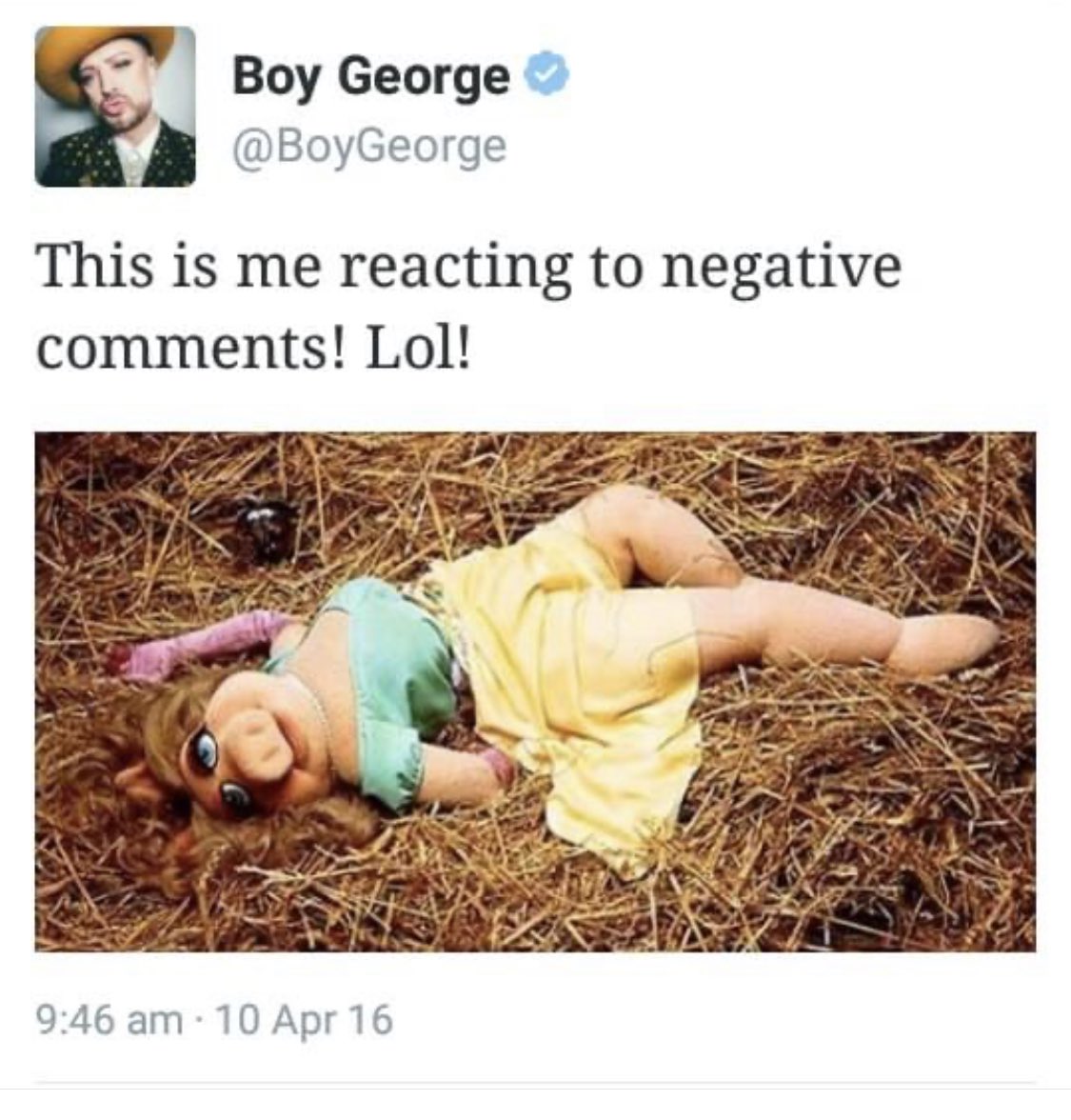 Boy George e/Page tweet media