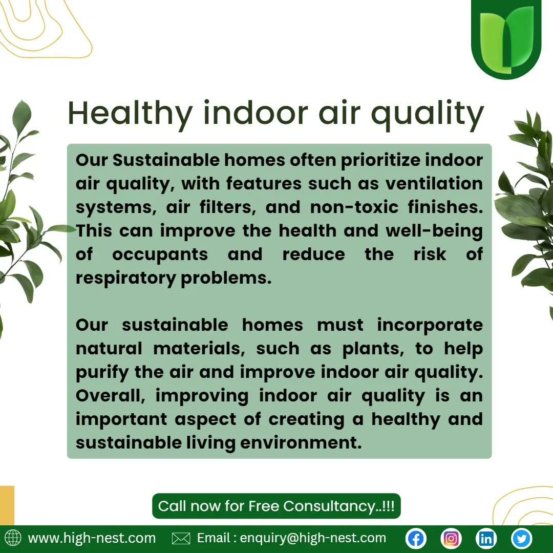 Why do we need to be Sustainable?
Swipe to know--->>>>>🍀🍀

For free consultation: high-nest.com 

✉️ enquiry@high-nest.com

#SaveEarth 
#Sustainability #ecofriendlydesign #architects #quotes #greenquotes #SustainableDevelopment #perfectsolution #sustainablelifestyles