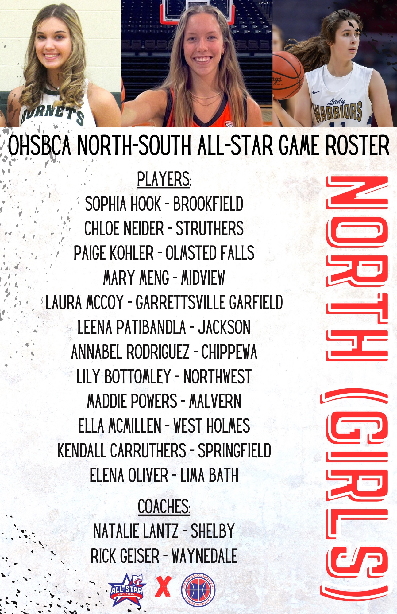 OHSBCA on Twitter "OHSBCA Girls NorthSouth AllStar Game Rosters