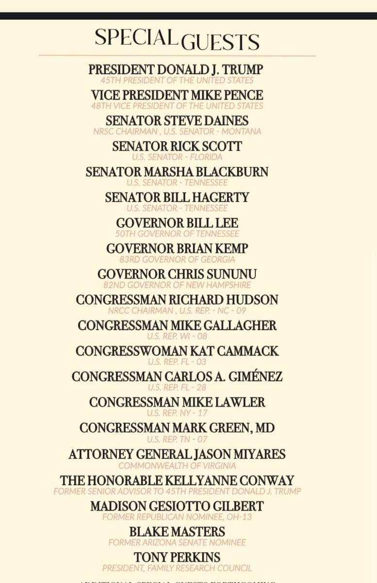 kurtbardella's tweet image. If you have any doubts about where national republicans stand on the #TenneseeThree … this week the whole lot of them are going to #Nashville for the RNC’s fundraising donor retreat. 

Here’s the speaker lineup: