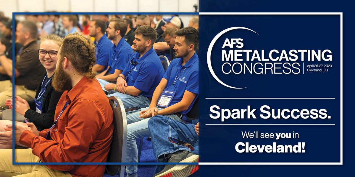 AmerFoundrySoc's tweet photo. It’s almost time for Metalcasting Congress 2023, April 25-27 in Cleveland! Don’t forget to register online before the show begins – you’ll save money and skip the lines and paperwork at the door. We look forward to seeing you there!
https://t.co/QKNDmudvsg https://t.co/aKXsJoPwBE