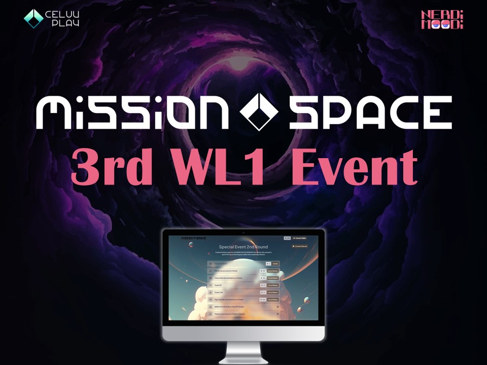CeluvPlay's tweet photo. Hello, everyone!
This is a CeluvPlay, creating a whole new universe of Webtoon and NFT.
A new mission is revealed through Mission Space.
Let’s Complete the missions and challenge the WL1!
More detail 🔽
https://t.co/TG4Ccvaw7c
#WL1 #celuvplay #mission #nft #FreeMint https://t.co/Oa6qJCTyi9