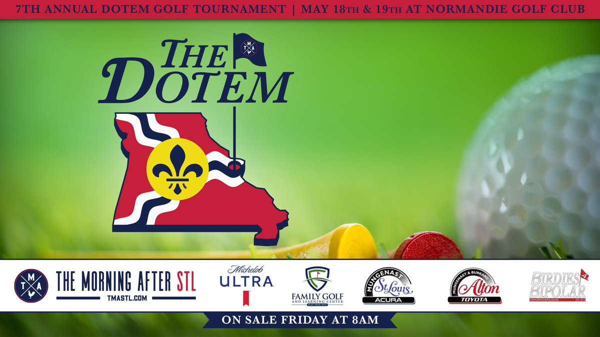TMA presents the 7th annual Dotem Golf Tournament – May 18th and 19th at Normandie Golf Club brought to you by <a href="/MichelobULTRA/">Michelob ULTRA</a>… it’s only worth it if you enjoy it.

Tickets go on sale Friday 4/14 at 8am with a portion of proceeds benefiting Birdies 4 Bipolar.