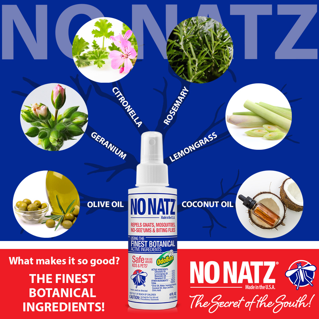 Bye, bugs! 👋 No Natz botanical bug spray is made with a blend of natural essential oils. 🌿

#bugspray #insectrepellent #southern #southerncharm #botanical #natural #allnaturalproducts #gnats #mosquitos #madeinusa #hiking #fishing #golf #gardening #outdoors #nonatz