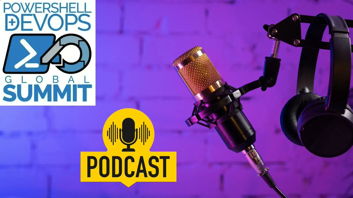 PSHSummit (@pshsummit) on Twitter photo The PowerShell News Podcast hosted by <a href="/Hoorge/">Harjit Dhaliwal</a> and <a href="/mick_pletcher/">Mick Pletcher</a> had a chat with our CEO <a href="/PSJamesP/">James Petty</a> about #PowerShell & #DevOps Global Summit 2023 (April 24-27). Listen up, hear why you should attend, and sign up now! - bit.ly/3f6Ezht
#PSHNewsPodcast #ITpros #PSHSummit The PowerShell News Podcast hosted by <a href="/Hoorge/">Harjit Dhaliwal</a> and <a href="/mick_pletcher/">Mick Pletcher</a> had a chat with our CEO <a href="/PSJamesP/">James Petty</a> about #PowerShell & #DevOps Global Summit 2023 (April 24-27). Listen up, hear why you should attend, and sign up now! - bit.ly/3f6Ezht
#PSHNewsPodcast #ITpros #PSHSummit