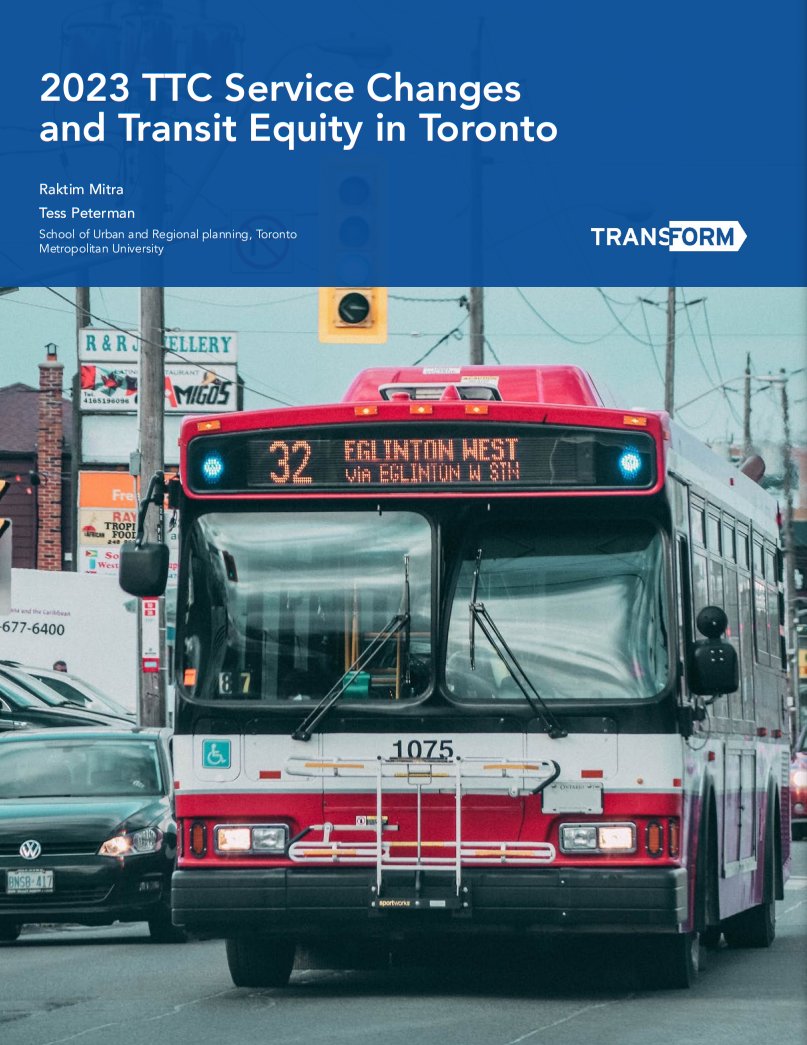 <a href="/ttcriders/">TTCriders</a> <a href="/fordnation/">Doug Ford</a> <a href="/JustinTrudeau/">Justin Trudeau</a> <a href="/NWestoll/">Nick Westoll</a> 2023 TTC Service Changes and Transit Equity in Toronto via <a href="/RaktimMitra/">Raktim Mitra</a> &amp; Tess Peterman

'The key goal was to identify if the TTC service cuts will disproportionately affect locations with a high concentration of marginalized population groups.' transformlab.torontomu.ca/portfolio-item…