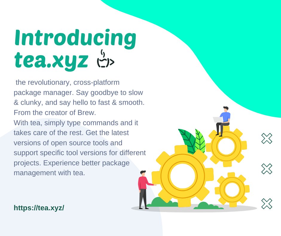 KeithbmBG's tweet image. INVISIBLE YET POWERFUL - @teaxyz 👇
#packagemanager #binance #communi&apos;tea #BinanceLabs #Web2 #Web3 #Web3Dev #Blockchain #coding #Opensource #developers