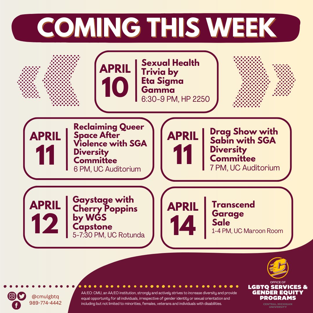 CMU LGBTQ Services/Gender Equity Programs tweet media