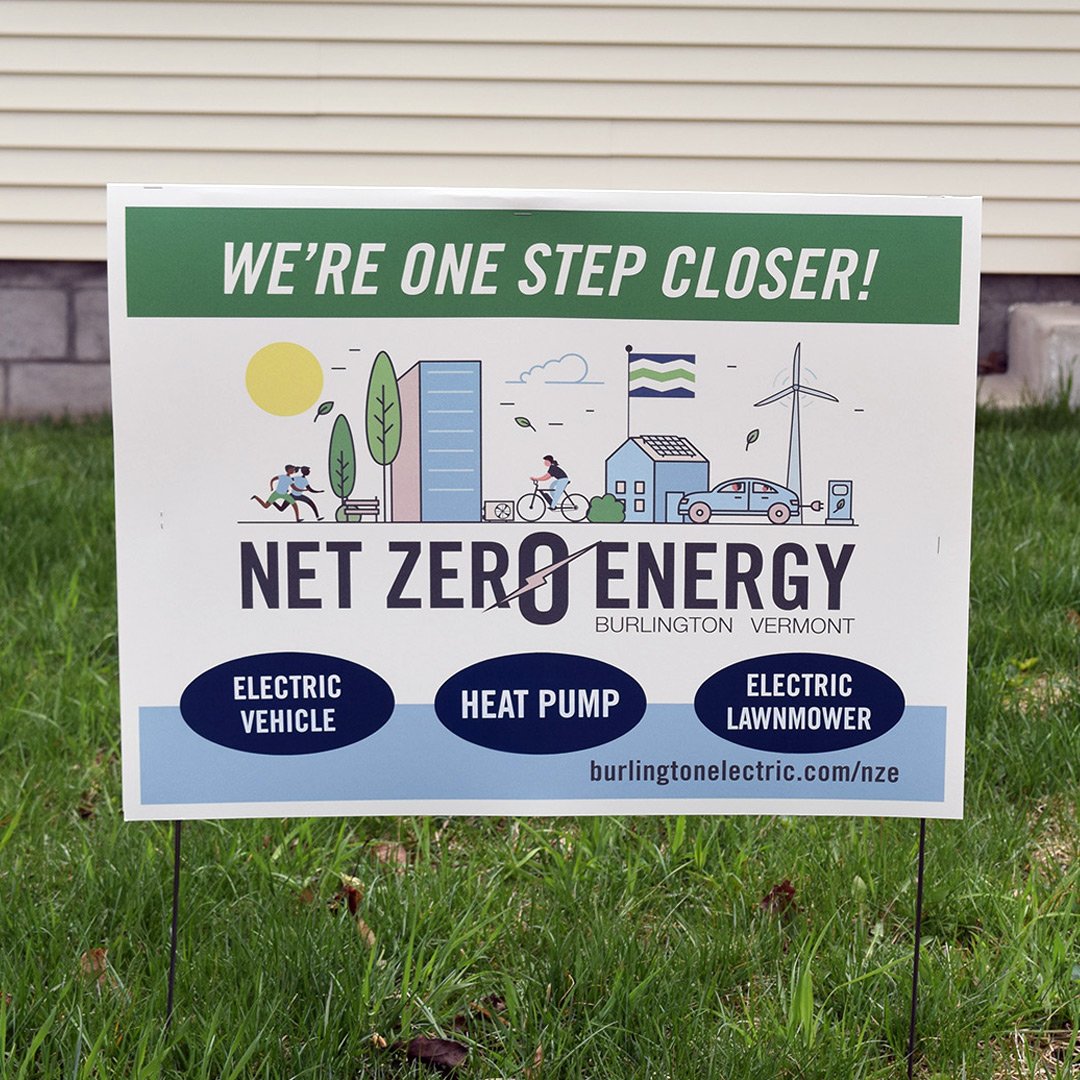 Thank you for taking steps along the path to Net Zero Energy! Spread the word to your friends and neighbors by planting a FREE #NetZeroEnergy sign in your yard. Strike up a convo about what you have done to reduce your carbon footprint. #btv #publicpower ow.ly/mNXr50NEVZu