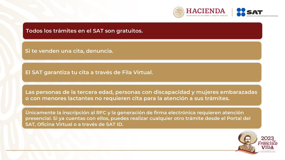 SATMX's tweet photo. El SAT da a conocer el listado de la disponibilidad de citas para atención presencial en los módulos y oficinas desconcentradas en las 32 entidades del país. 

Semana del 10 - 14 de abril:
50% Disponibilidad alta
36% Disponibilidad media
14% Disponibilidad baja https://t.co/GHCstA21EV