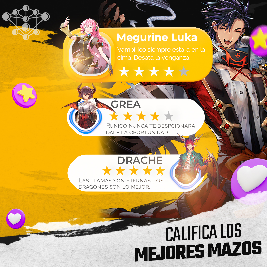 shadowverso's tweet photo. En Shadowverso queremos ayudarte a elegir los mejores mazos y por ello te invitamos a calificar los mazos de la temporada. Deja tu reseña de lo que piensas del mazo y ayuda a los nuevos a elegir mejor.

Califícalos ahora: https://t.co/ZxCmdl0prn https://t.co/C0X6CfHkA3