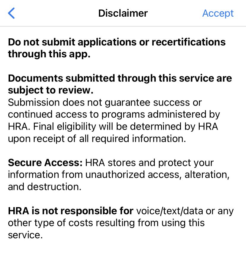 Ok WHICH is it, to upload or NOT to upload? AccessHRA says UPLOAD Recert docs on one page, THEN says not to on another. NYCDOC app says DON’T upload. Cue the Looney Tunes theme. @nytimes @NYDailyNews @hrw @SafetyNetUJC @BrianLehrer @Gothamist @CityLimitsNews