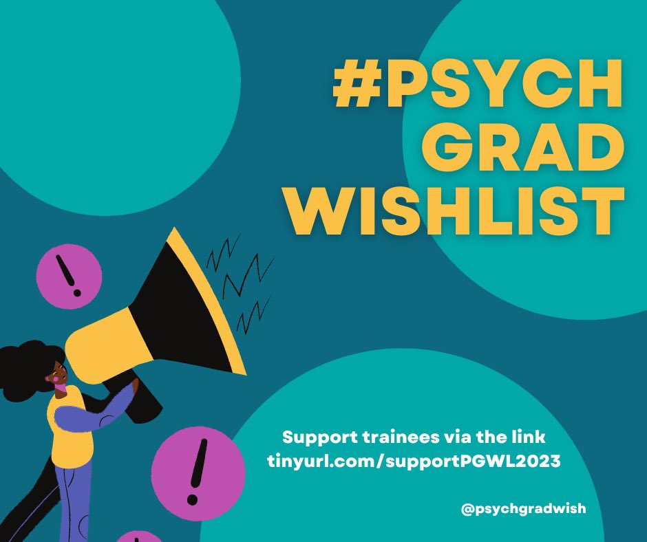 psychgradwish's tweet photo. The 2023 cycle of #PsychGradWishList is now live
Want to make a difference? Go to: https://t.co/pNPGf43Ace https://t.co/xmY2MjA2BI