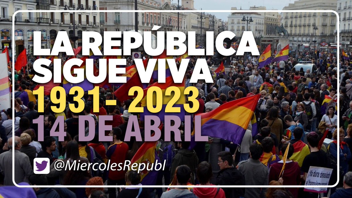 MiercolesRepubl's tweet photo. La Segunda República supuso un avance en derechos sociales y modernización del país sin precedente, debe ser ejemplo de lo que será nuestra Tercera República... https://t.co/FLq6gn4o31