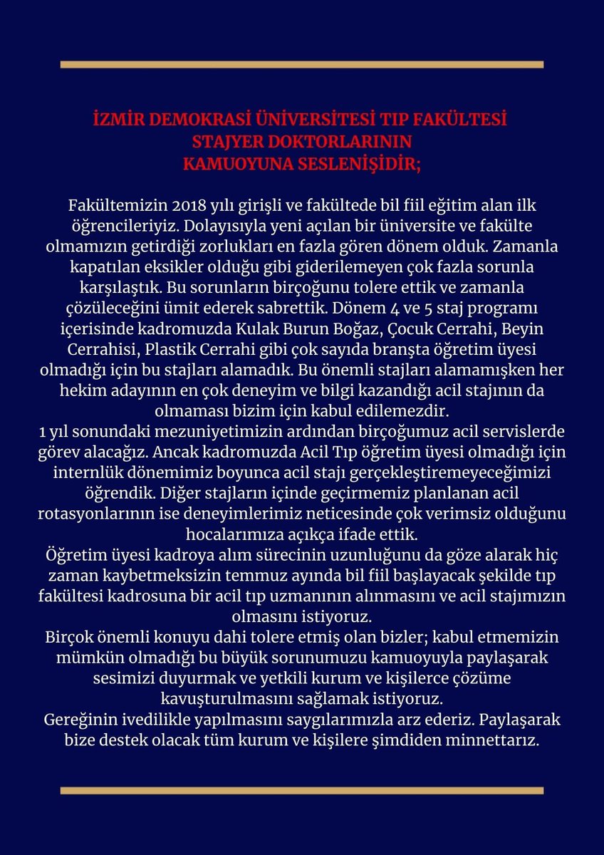 furkanyasakci's tweet photo. #idütıpacilciistiyor #idütıpACİLyardım @izmirdemokrasi1 @tbedriye1 @bernadirimmete @bucasdeah https://t.co/Tbob7sYvD2