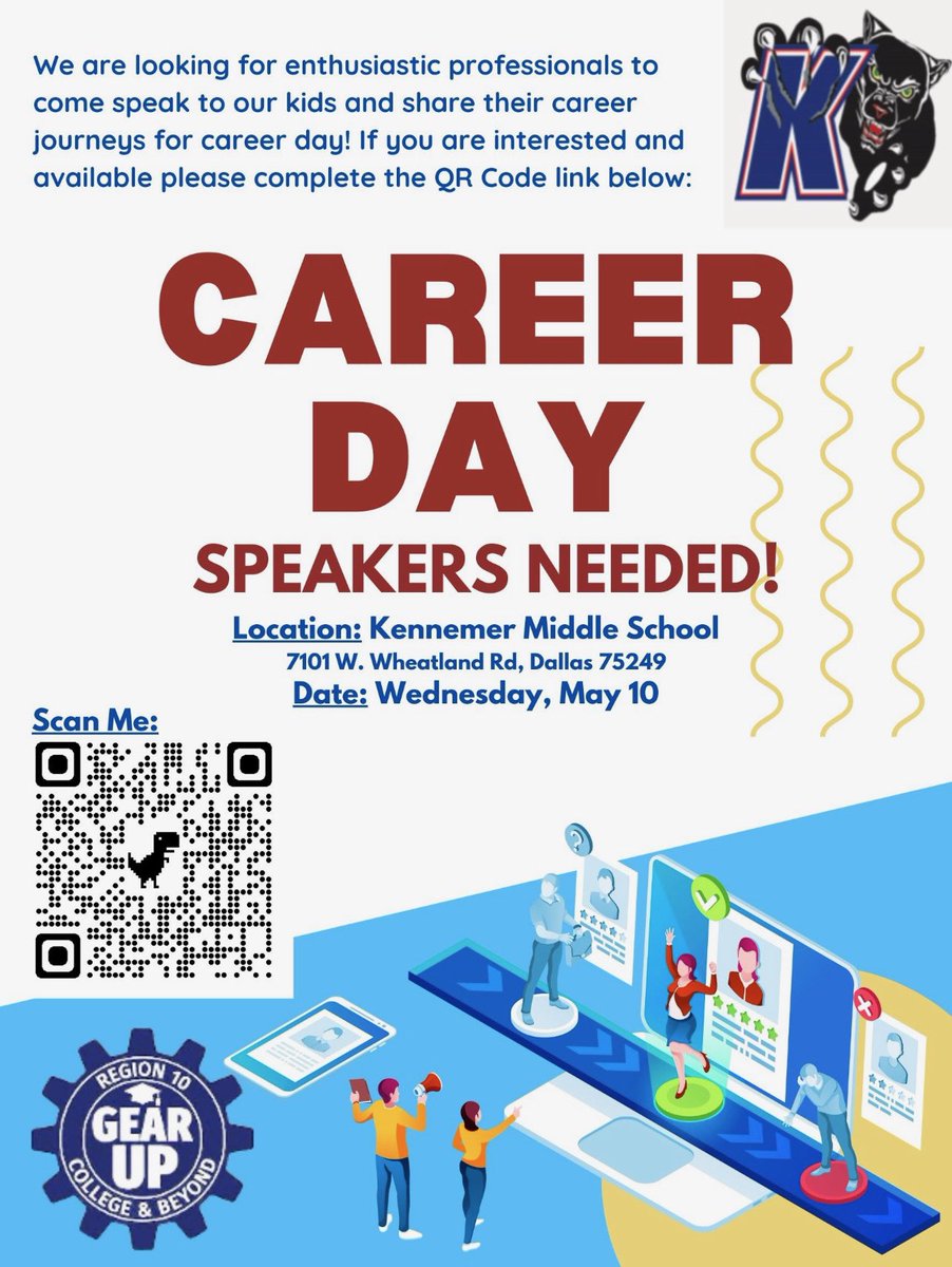 DVILLE_GEARUP27's tweet image. “To whom much is given, much is required!” Come share your career path with students @KennemerMS you never know what kid you will inspire! #careerday #GEARUP #careerexploration