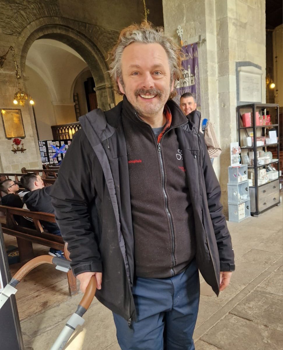 hqsheen's tweet photo. michael sheen at margam abbey in port talbot, wales (2023) https://t.co/IunnOeEY1F