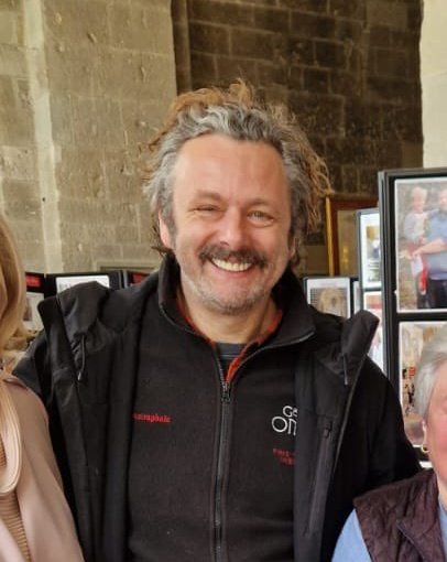 hqsheen's tweet photo. michael sheen at margam abbey in port talbot, wales (2023) https://t.co/IunnOeEY1F