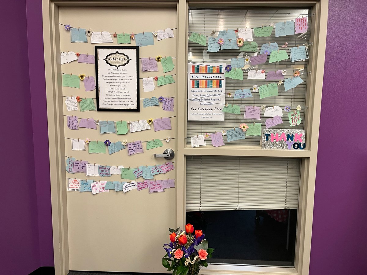 When you come back from a couple extra days of spring break to this. 
My heart is full. ❤️ <a href="/epslibraries/">EPS Libraries</a> #nationallibrariansday