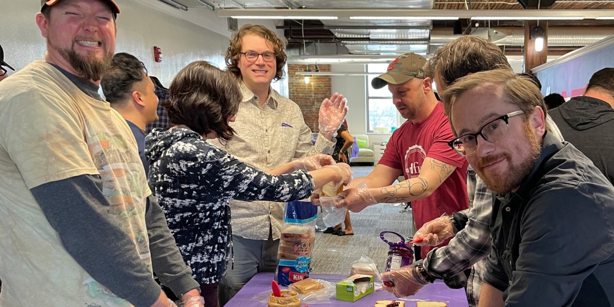 All this week we're taking a look back at this year's fiverfest! And what a feel-good way to start it! Our team kicked off our 3-day all-hands retreat by making over 200 PB&J sandwiches to feed Baltimore’s underserved communities.