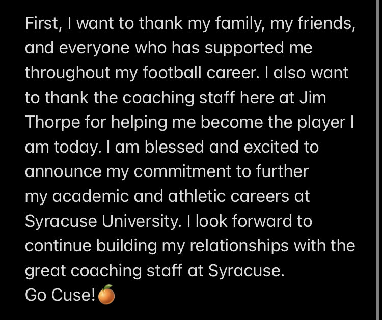 COMMITTED‼️ Let’s get to work Cuse nation‼️ 🍊🍊🍊#cusenation #Syracuse #juicedup