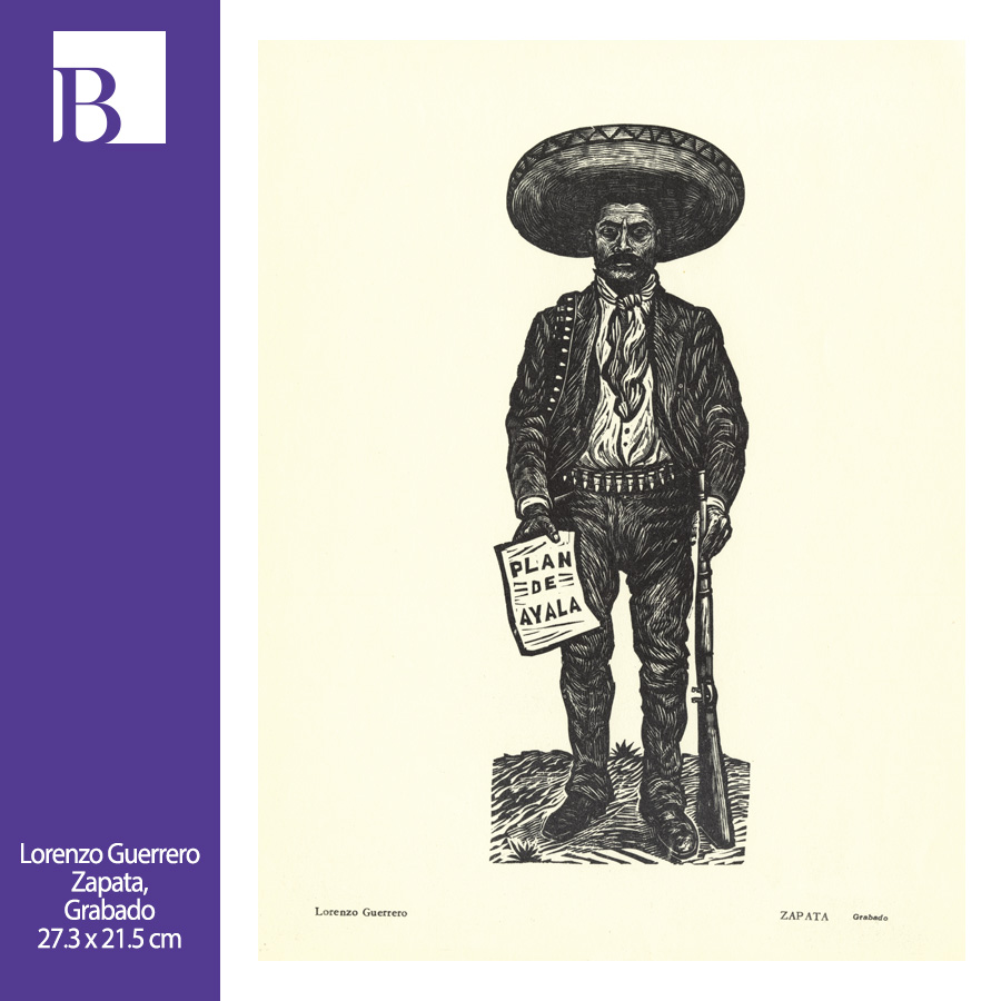 Hoy 10 de abril, a 104 años de su asesinato, recordamos a Emiliano Zapata, jefe del Ejército Libertador del Sur con este grabado de Lorenzo Guerrero perteneciente a esta colección.

#ColeccionAndresBlaisten #Arte #ArteMexicano #EmilianoZapata #Zapata