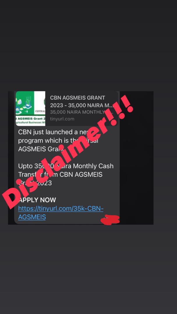 NirsalMFB's tweet image. This is not from NIRSAL Microfinance Bank!! Beware of fraudsters!!! #nmfbcare #easily accessible