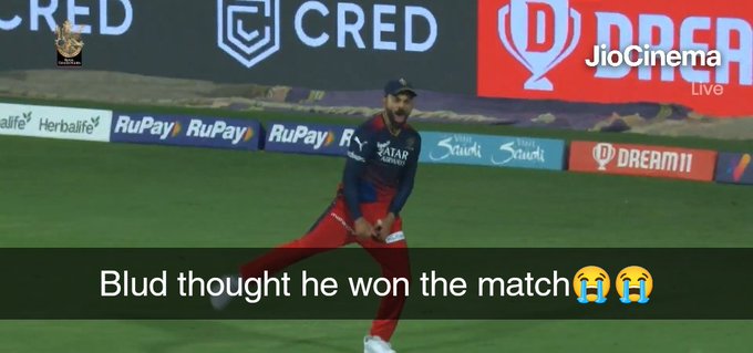 katthikathir's tweet photo. Just Chokli things 😭😭

#RCBvsLSG https://t.co/383fVMrGls