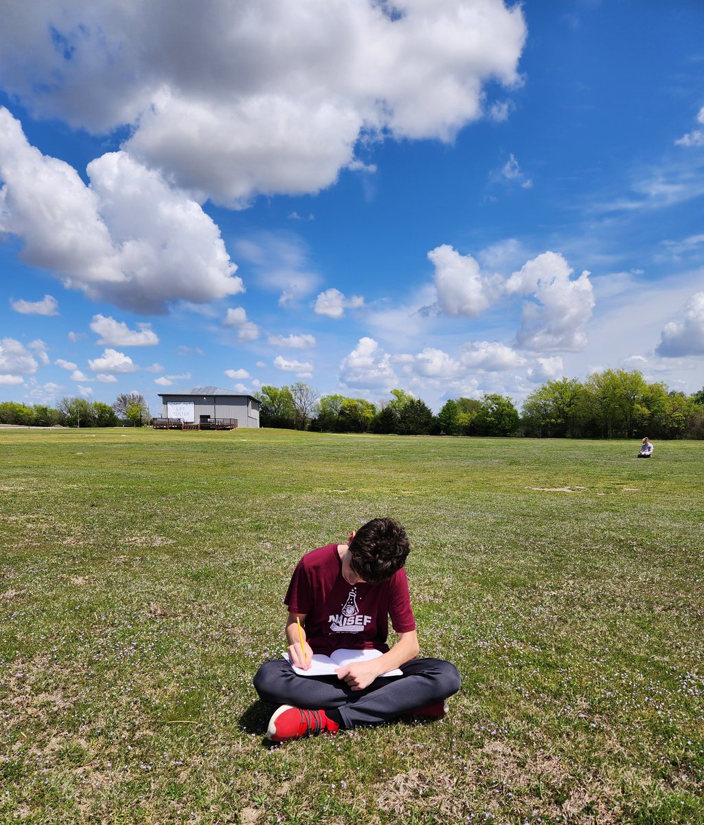 It's a great day to journal outside.